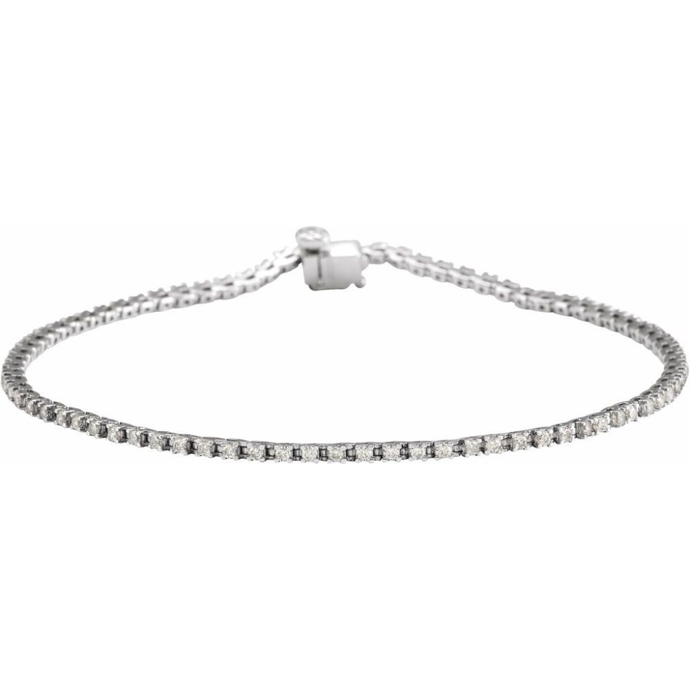14K White Gold  1 CTW Lab-Grown Diamond Line 7 1/4" Bracelet